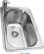 Milena Skinny Inset 32 Litre Stainless Steel Laundry Tub