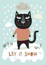 Let it snow - Wettbewerbsbeitrag Flow Magazin Tina Schulte Illustration
