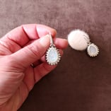 goutte poire opale en cristal taillé