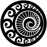 NZ Ngauranga Black Koru logo spiral