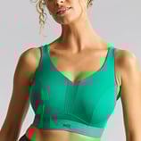 Ultra perform non-padded sports bra in green