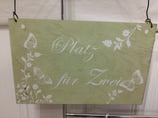Schild Holz "Platz für Zwei", 23x15