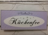 Metallschild "Küchenfee", 30x13