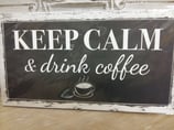 Schild Kartonage "Keep calm", 23x13