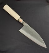 Kurouchi Deba 165mm acier Shirogami manche sakura bois de cerisier
