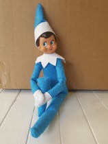 Weihnachtself Junge hellblau