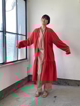 コットンシルク天竺ロングカーディガン