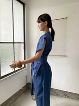 コットンリネン前合わせベスト