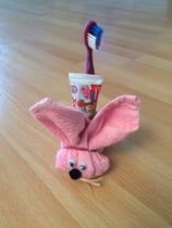 Waschlappen-Häsli "Denti"