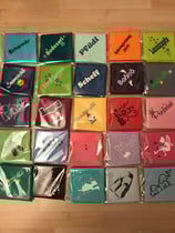 Nuscheli bedruckt mit Wunschtext oder Motiv