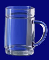 Tee- oder Punschglas SAN glasklar, blau oder braun geeicht bedruckbar