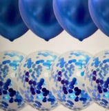 18  Metallic Ballone in zwei Farben