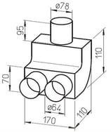 Coude vertical 90° - FRS-B 75/2-63 - Flexpipe Helios
