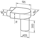 Plénum terminal coudé - FRS-DKV 2-63/125 - Flexpipe Helios