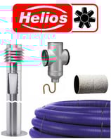 Puits canadien 50ml - pente vers sous-sol - LEWT Helios - Débit max. 300m3/h