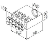 Collecteur intermédiaire avec raccords - FRS-VK 10-75/160 - Flexpipe Helios