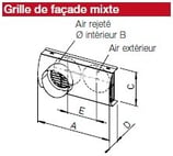 Grille de façade simple - IP-FBA 125 - Isopipe Helios