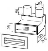 Kit plénum mural coudé Helios  - FRS-WBS 2-75 - Flexpipe Helios