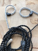 Hörerkabel 2-Pin-Stecker abgewinkelt 0,78mm - schwarz