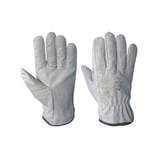 guantes de cuero blanco