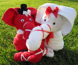 Elefantenpaar Rot & Weiss