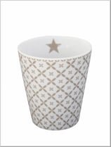 Krasilnikoff Mug "Diagonal Taupe"