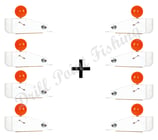 Stucki Thun Schleppbrättli Signalkugel PVC - KIT x8 (4xR. + 4xL.) - Schleppzubehör