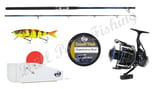 Stucki Fishing Schlepp-SET / Starter-KIT & Combo S-Pirit Boat I - 240cm / Hecht - Schleppausrüstung / Schleppangel-Set