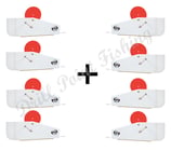 Stucki Thun Schlepp-Brättli Signalscheibe Alu - KIT x8 (4xR. + 4xL.) - Schleppzubehör