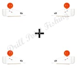 Stucki Thun Schleppbrättli Signalkugel PVC - KIT x4 (2xR. + 2xL.) - Schleppzubehör