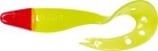 Delalande Sandra Twister 11cm - Chartreuse / roter Kopf - Softbait