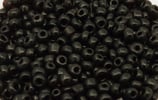 Rahyer Rocailles Glasperlen gelocht 2mm - Col. "Schwarz-opak" x100 - Hegenen-& Fliegenbindematerial