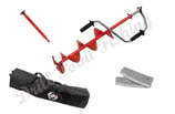 Stucki Thun Eisbohrer 175mm + Tasche + Verlängerung + Ersatzklingen - Eislochbohrer-Eisfischen KIT