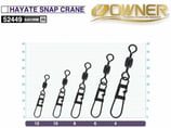 Owner Hayate Snap Crane Snagless Rolling Swivel with Snap 52449 - Antidrall Wirbel & Karabiner
