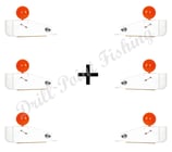 Stucki Thun Schleppbrättli Signalkugel PVC - KIT x6 (3xR. + 3xL.) - Schleppzubehör