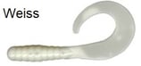 Jig-A-Jo Single Tail Twister 100mm / Grell weiss (x5) - Soft Bait Grub