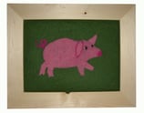 Kinder-Filz-Bild 012 Schwein