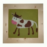 Kinder-Filz-Bild 002 Kuh