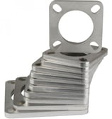 PLATINE INOX 4 TROUS DIAMETRE 32mm