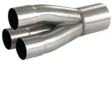 SORTIE COLLECTEUR 3 EN 1 INOX ENTREES   3 X 45mm INTERIEUR ET SORTIE 76mm EXTERIEUR