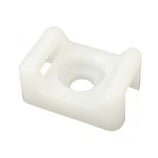 LOT DE 10 EMBASES BLANCHES A VISSER OU RIVETER POUR COLLIERS PLASTIQUE DE SERRAGE