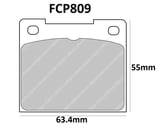 PLAQUETTES DE FREIN FERODO RACING  LOTUS ELAN AVANT / CATERHAM AVANT / FORD ESCORT 1 AVANT / CITROEN DS3 C2 R2 ARRIERE / LANCIA FULVIA ARRIERE / PEUGEOT 208 R2 ARRIERE DS3000