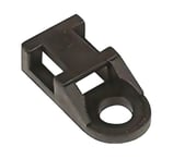 LOT DE 10 EMBASES NOIRES A VISSER OU RIVETER POUR COLLIERS PLASTIQUE DE SERRAGE