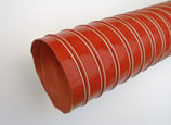 GAINE ADMISSION D'AIR FIBRE DE VERRE ENDUIT SILICONE DOUBLE EPAISSEUR HAUTE TEMPERATURE ROUGE DIAMETRE 160mm