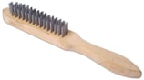 BROSSE METALLIQUE 4 RANGEES MANCHE BOIS