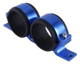 SUPPORT DOUBLE ALU ANODISE BLEU POUR POMPE OU FILTRE A ESSENCE