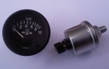 KIT MANOMETRE DE PRESSION D'HUILE FOND NOIR AVEC TRANSMETTEUR