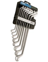 LOT DE 8 CLES PLATES DOUBLE OEIL COUDEES