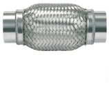 FLEXIBLE ECHAPPEMENT INOX DOUBLE TRESSE AVEC SORTIES SOUDEES DIAMETRE INTERIEUR 45mm