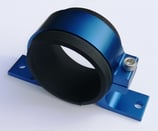 SUPPORT SIMPLE ALU ANODISE BLEU POUR POMPE OU FILTRE A ESSENCE